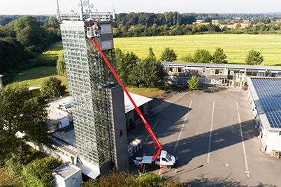 Applikationsexempel utfälld bilburen lift